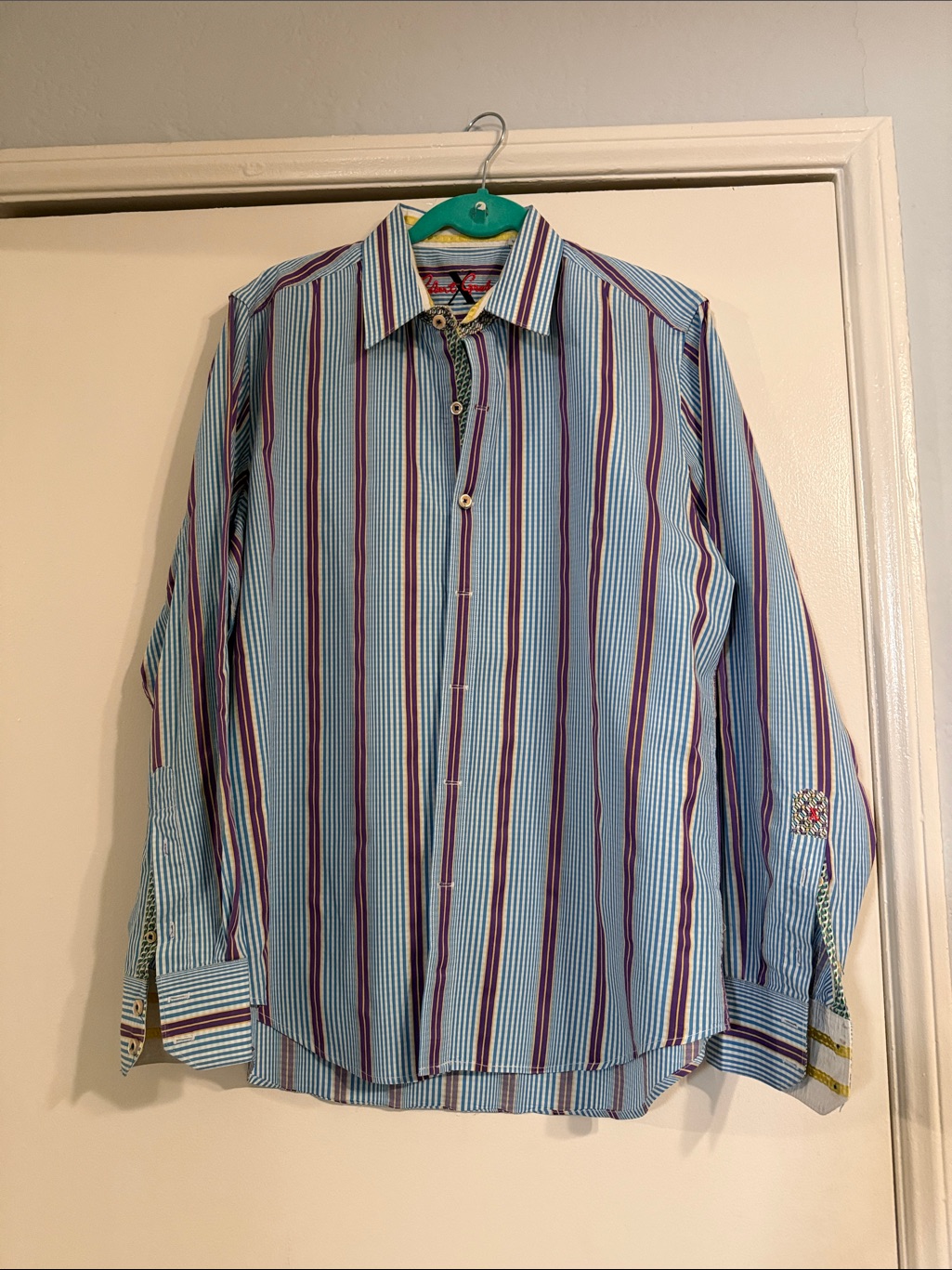 Robert Graham Blue Multi-Striped Dress Shirt